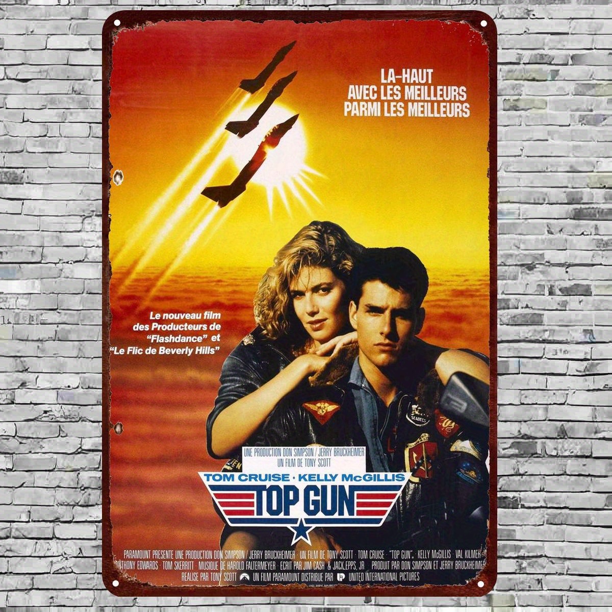 Vintage Collectible Guns - トップガン：マーベリック＆アイスマン映画ポスターブリキ看板 - ヴィンテージ航空アクション映画装飾キャラクターコレクション