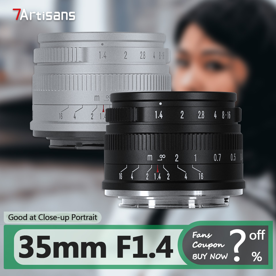 Film Camera 35Mm - 7artisans-大口径ポートレートプライムレンズ、APS-C、35mm、f1.4、sony、e、nikon z、fujifilm、xf、canon、RF、EOS-M、m43マウント