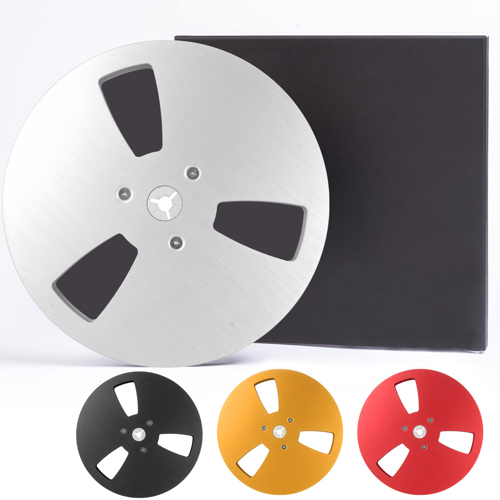 Super 8 Film Reel - 1/4インチ 7インチ テイクアップリール、アルミ合金製オープンリールオーディオテープ空リール（3穴巻き取り穴付き）、リールツーリールテーププレーヤー用