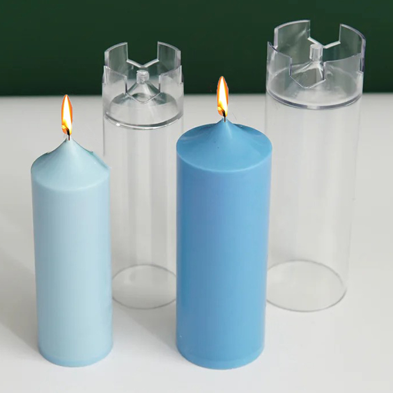 Vintage Collectible Toys - 3D スパイアシリンダーキャンドルモールド DIY ヴィンテージ教会ヘッドキャンドル作成ツールアクリルプラスチック金型キットホーム手作りギフト