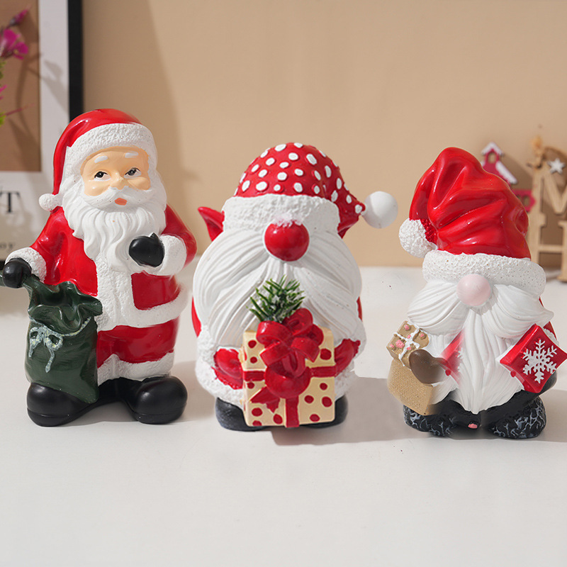 クリスマスサンタ樹脂オーナメントヴィンテージ卓上装飾ホームオ - Vintage Collectible Santa のレビューと価格