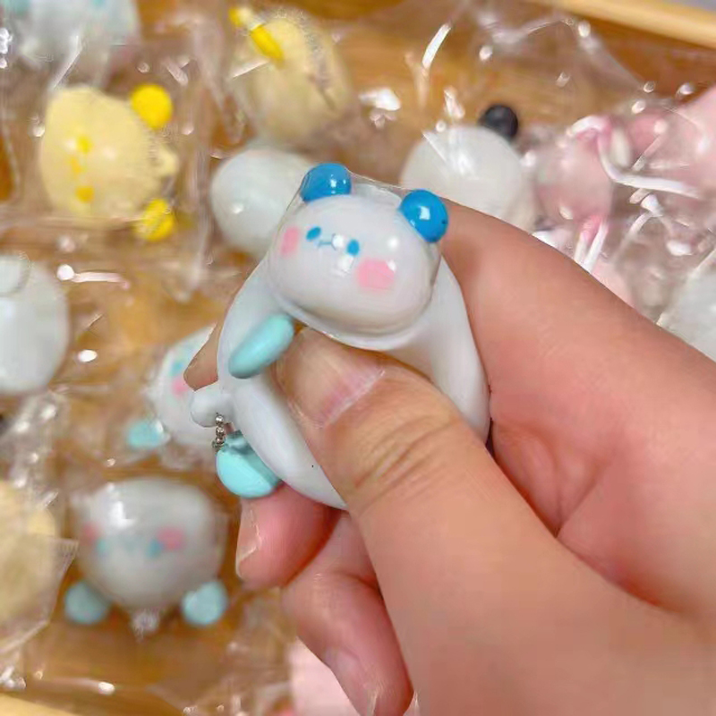 クリエイティブでユニークなソフト粘着性カワイイパンダ減圧スク - Collectible & Vintage Dolls For Christmas のレビューと価格