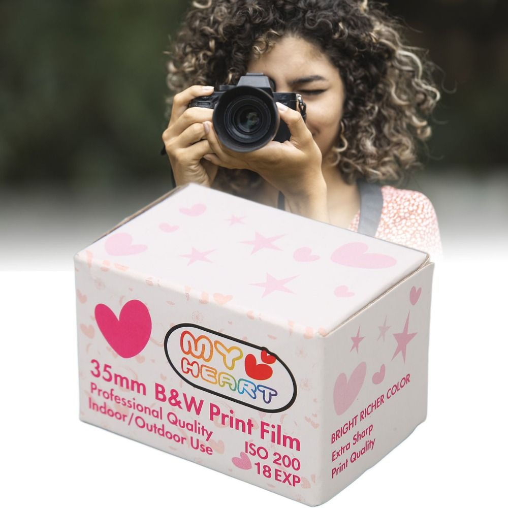耐久性のある愛情あふれるハート柄35mm白黒プリントフィルム - Film Camera 35Mm のレビューと価格