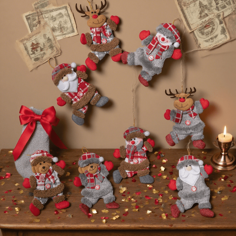 ランダムなスタイルのサンタクロース型吊り下げオーナメントの3 - Vintage Collectible Santa のレビューと価格