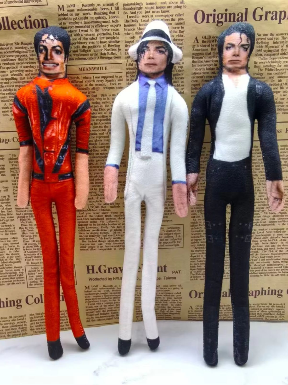 ヴィンテージMJマイケル・ジャクソンコスプレ小道具人形曲げら - Vintage Collectible Toys のレビューと価格