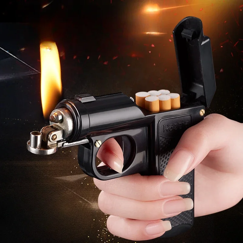 ヴィンテージピストル型ライター、防風メタル、詰め替え可能、ガ - Vintage Collectible Guns のレビューと価格
