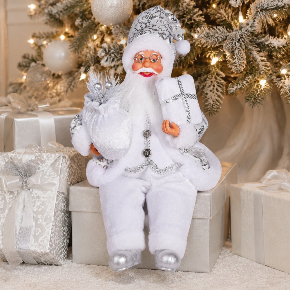 ホリデーコレクション用ホワイトサンタクロース装飾品1個 -  - Vintage Collectible Santa のレビューと価格