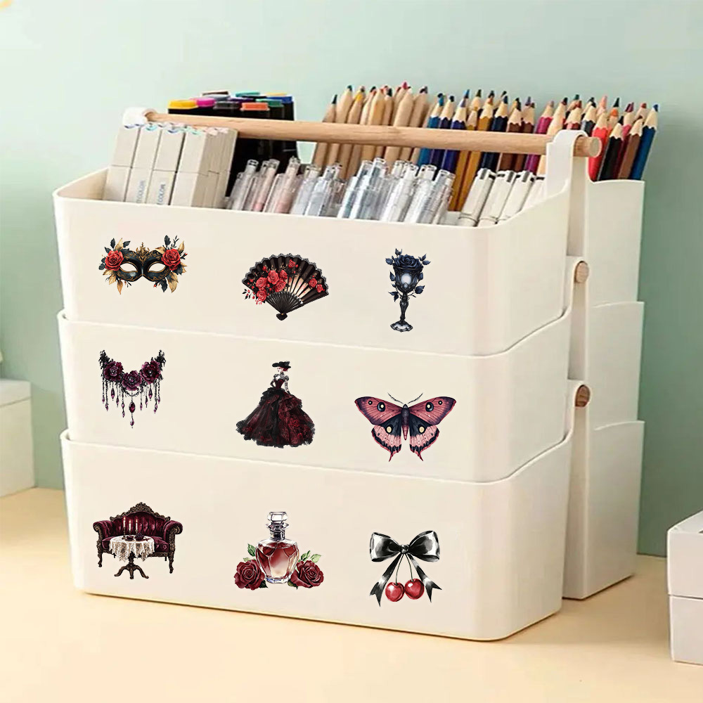 50 個マスクボール落書きステッカースクラップブッキングコラ - Vintage Things Collection のレビューと価格
