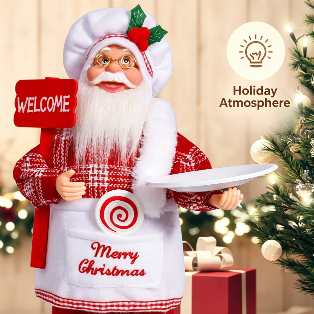 クリスマスシェフをテーマにしたサンタクロースのデスクトップ装 - Vintage Collectible Santa のレビューと価格